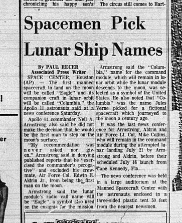 The Eagle Archives: July 5, 1969